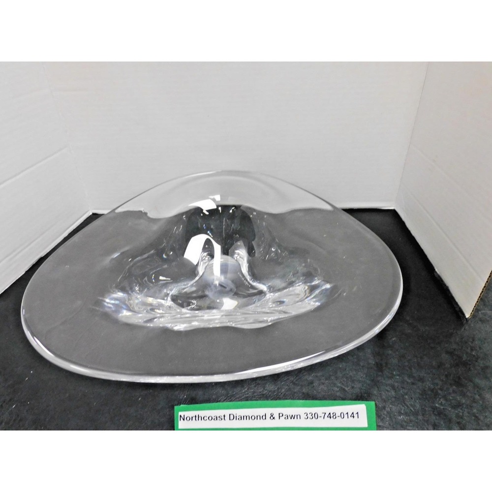 Swedish Crystal NILS Landberg Centerpiece Bowl #3516 DH162